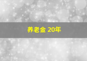 养老金 20年